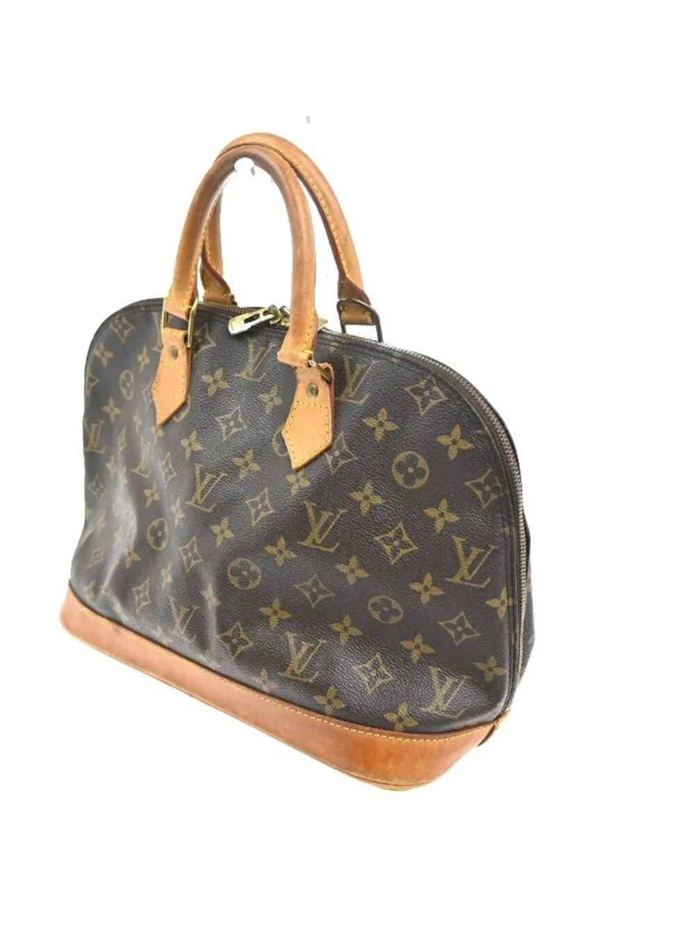 Louis Vuitton Alma Monogram Leather Handbag